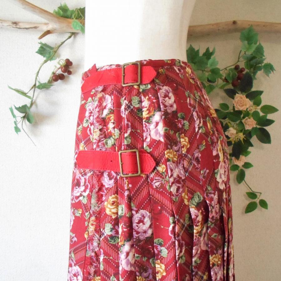 INGEBORG インゲボルグ チェック 花柄 ベスト スカート セットアップ INGEBORG インゲボルグ チェック 花柄 ベスト スカート