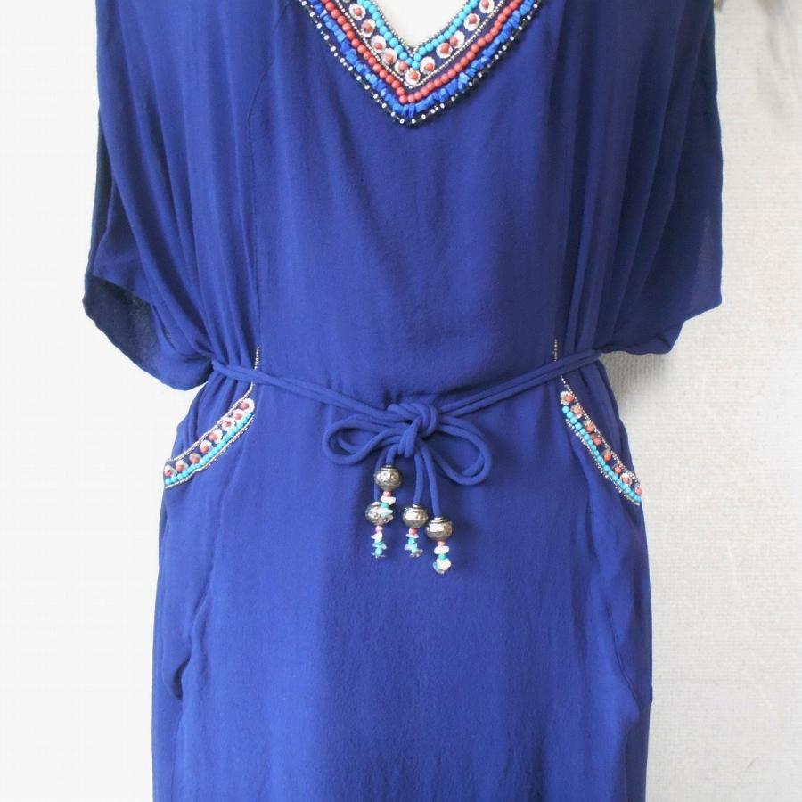 MEGAN PARK ミーガンパーク 絹 シルク 100% ビーズ 装飾 付き 