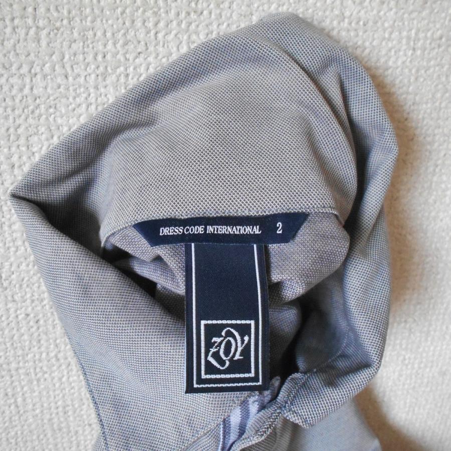 美品☆ゾーイ☆ゴルフウェア☆ジャケット☆メンズ☆サイズ2☆ネイビー☆ブラック ZOY ゾーイ ジップジャケット ブラック系 2 ゴルフウェア メンズ