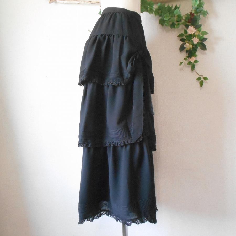 美品 カネコイサオ KANEKO ISAO たくし上げ 付き レース & ピンタック 