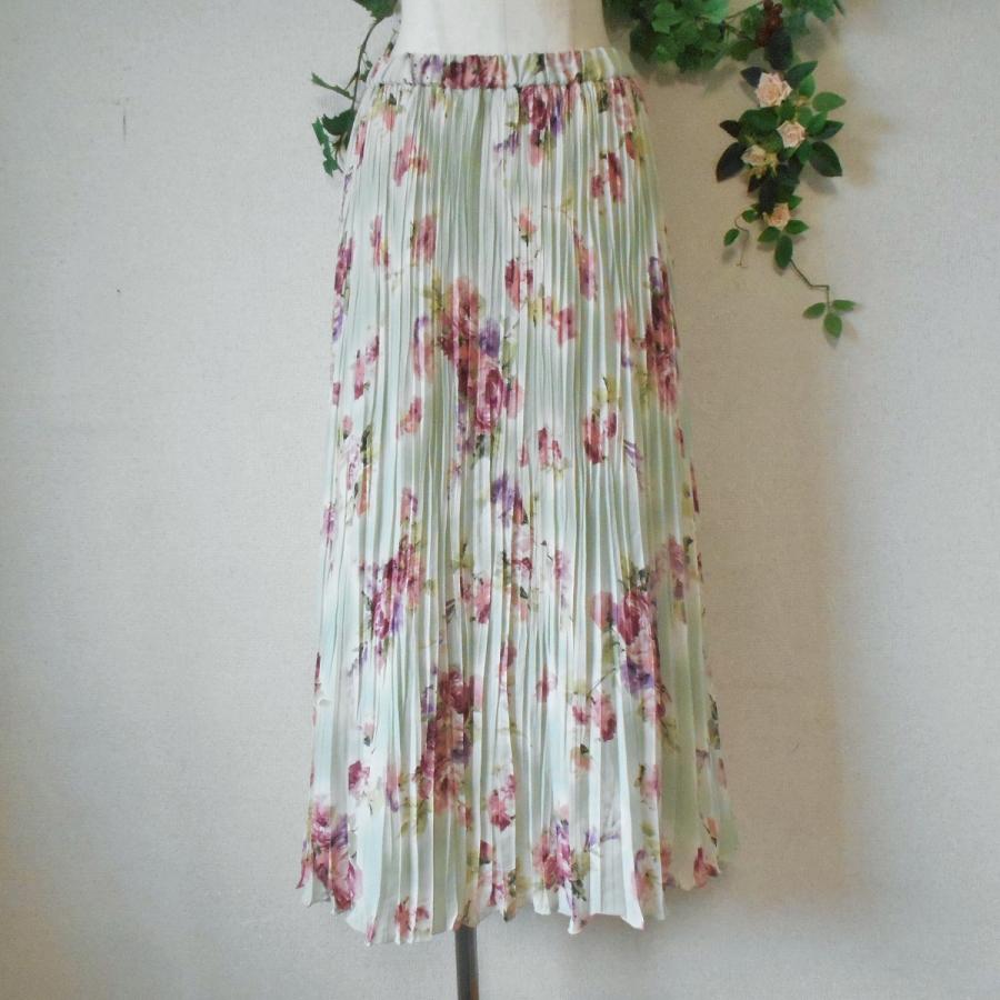 INGEBORG 美品 インゲボルグ プリーツ 加工 ウエスト 総 ゴム ロング 