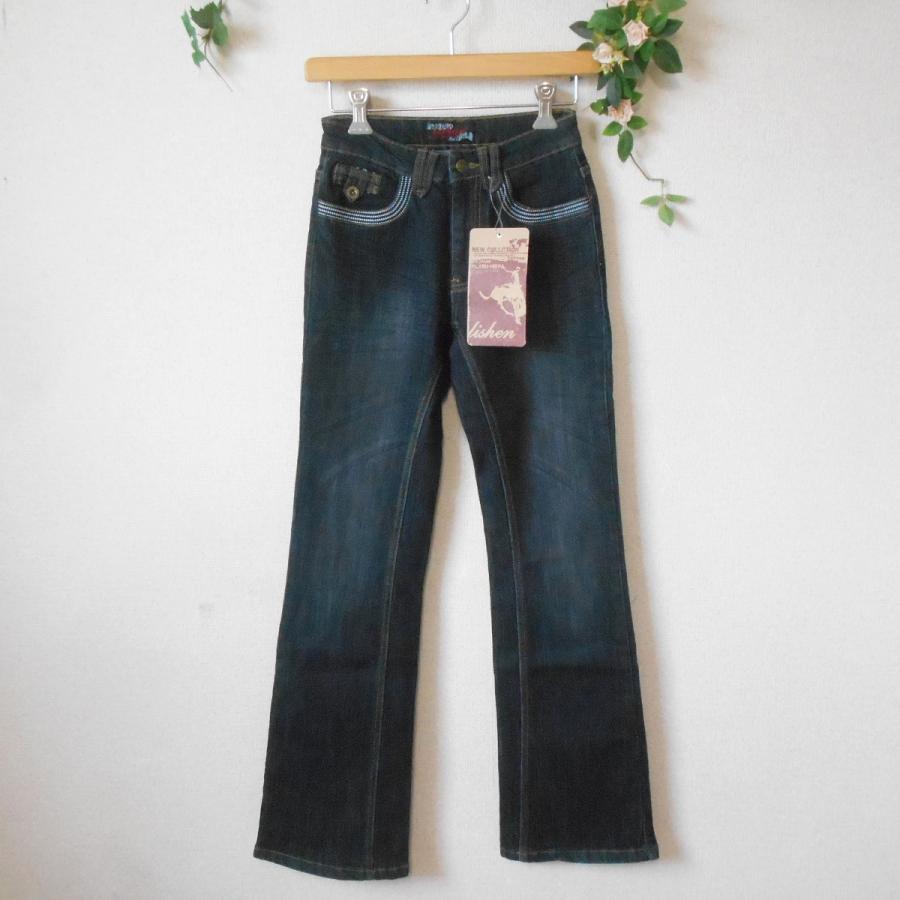 新品 タグ付き LISHEN レディース 用 インディゴ デニム ジーンズ 26 