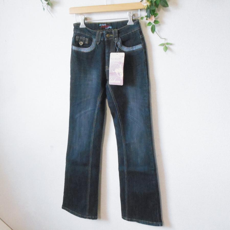 新品 タグ付き LISHEN レディース 用 インディゴ デニム ジーンズ 26 