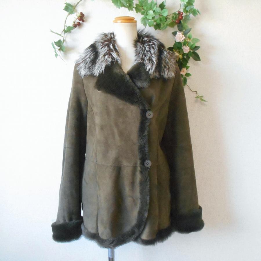 KRIZIA 美品 ケイ オブ クリッツィア K OF 羊革 × シルバーフォックス  