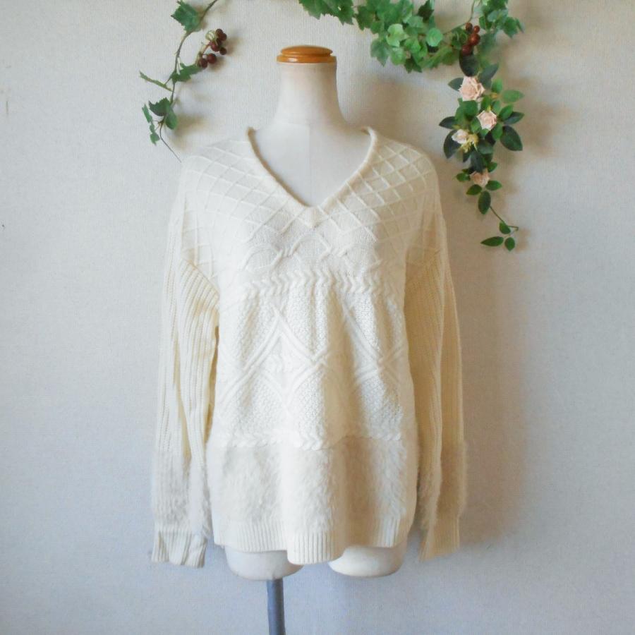 ユニティーム ニ huitieme nid 秋 冬 レディース 用 Vネック セーター  