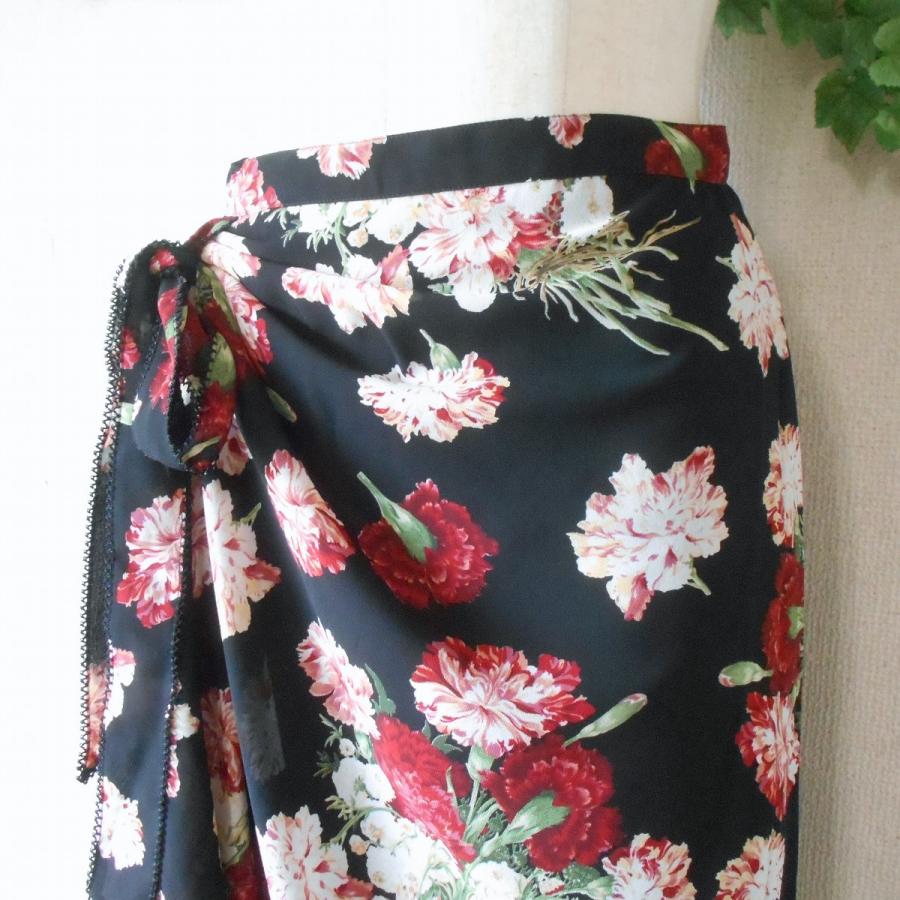 KANEKO ISAO 未使用 カネコイサオ カーネーション プリント たくし上げ  