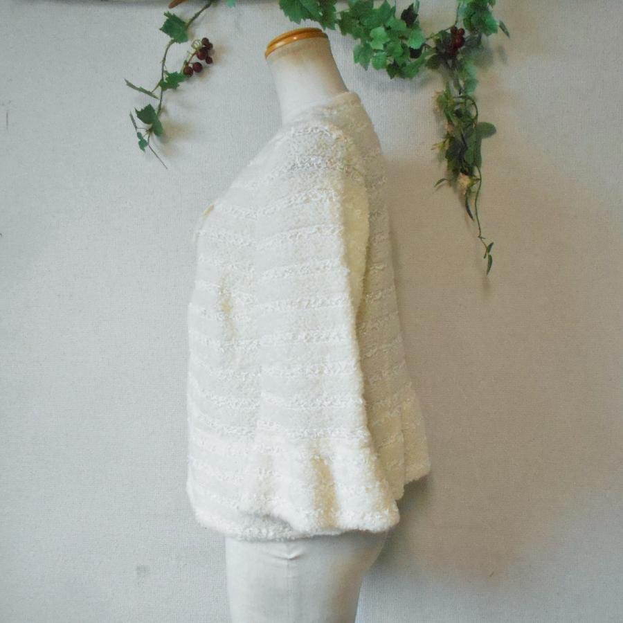 INGEBORG 美品 インゲボルグ 秋 冬 リボン 付 ノーカラー