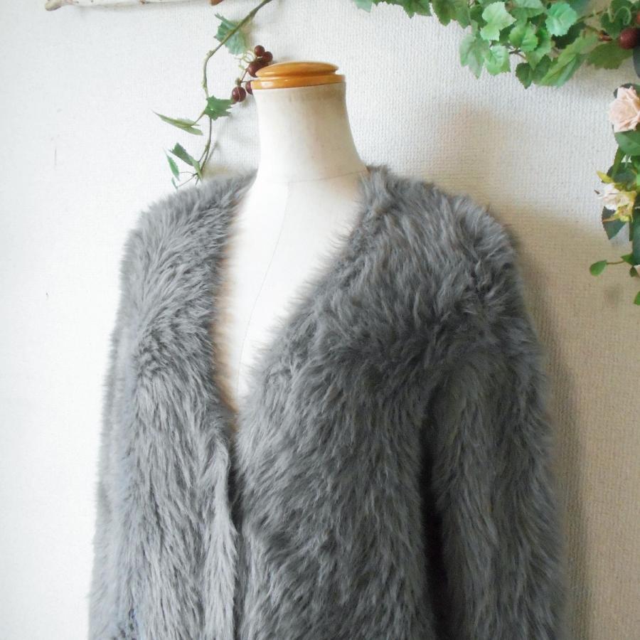 人気❗️新品　PLST エコファーロングジレ　グレー PLST エコファーロングジレ グレー M 専用 PLST エコファー ロングジレ