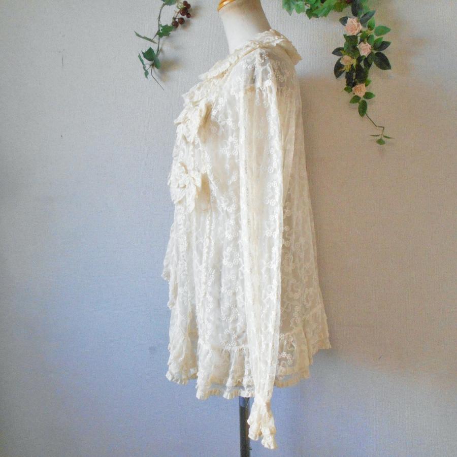 インゲボルグ INGEBORG 総 レース お花 刺繍 入り リボン & フリル 