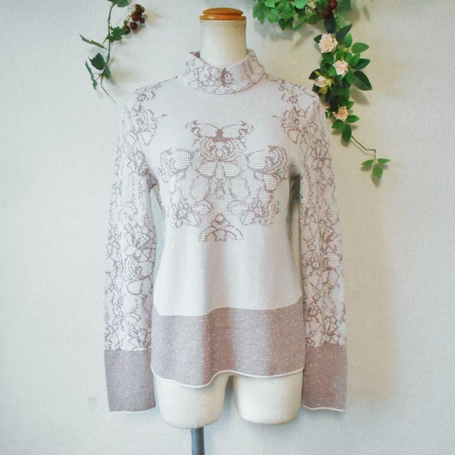 美品 トリコシック Tricot Chic イタリー製 秋 冬 春 ラメ 入り 