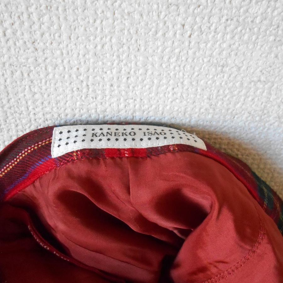 KANEKO ISAO チェックプリーツワンピース KANEKO ISAO カネコイサオ ブラウン チェックワンピース 表記無し