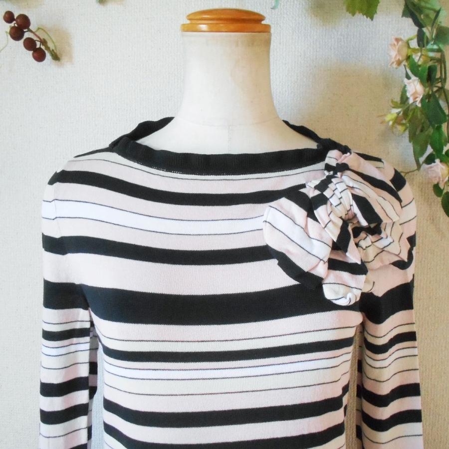 レッド ヴァレンティノ RED VALENTINO 春 秋 レディース 用 リボン 付 薄手 ニット セーター RED VALENTINO レッド ヴァレンティノ 春 秋 レディース 用