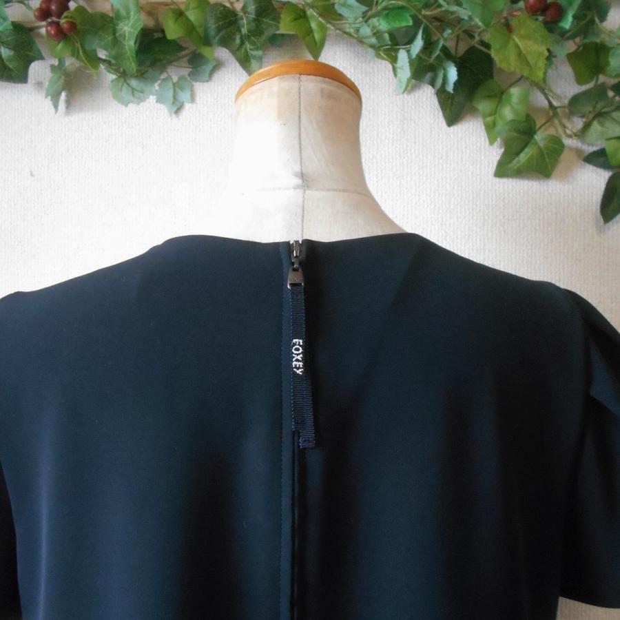 FOXEY NEW YORK 美品 フォクシー ニューヨーク お袖 リボン 付 