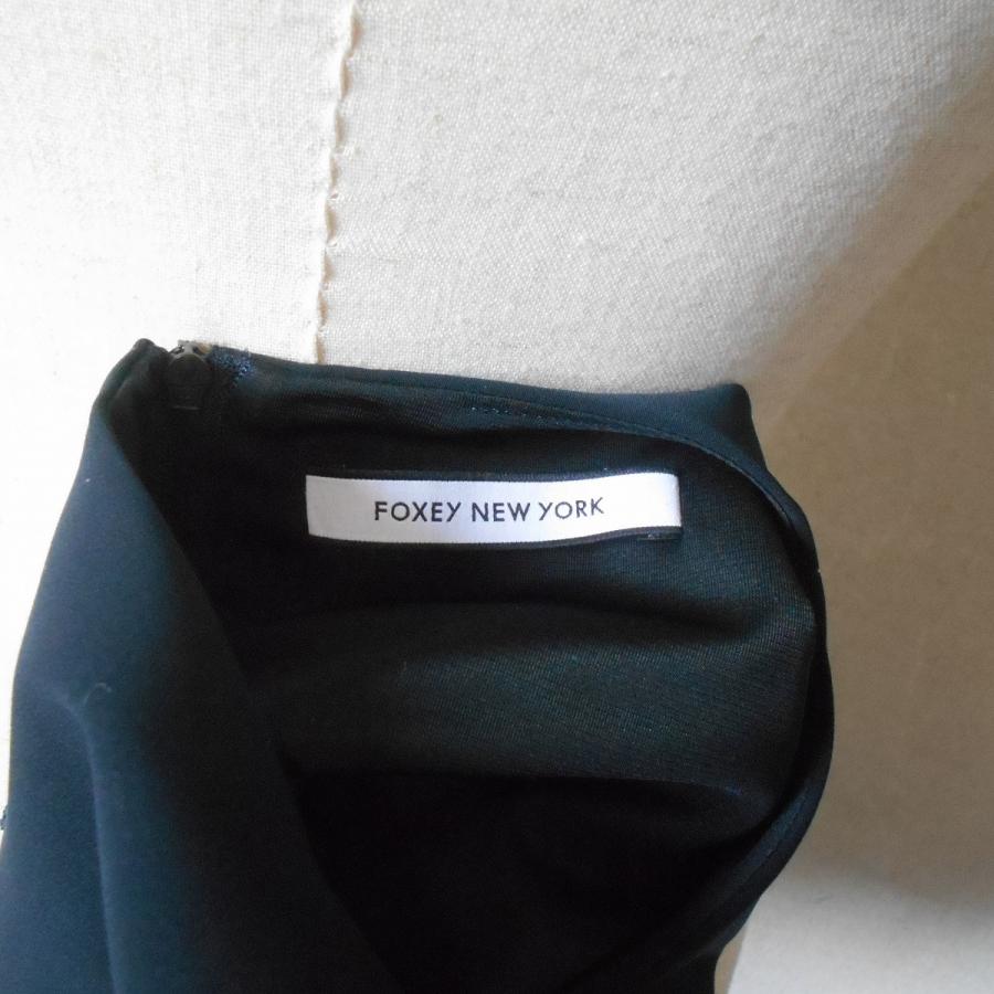 FOXEY NEW YORK 美品 フォクシー ニューヨーク お袖 リボン 付