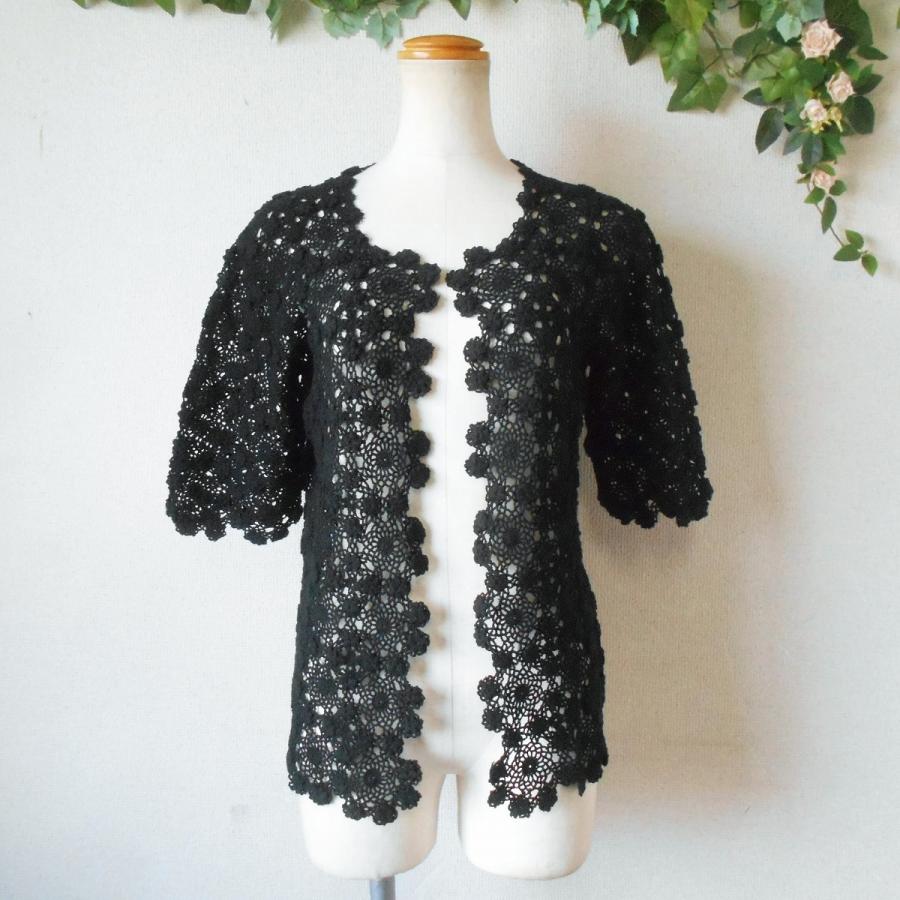 KANEKO ISAO カネコイサオ 花モチーフモヘヤ混カーディガン 2025年最新