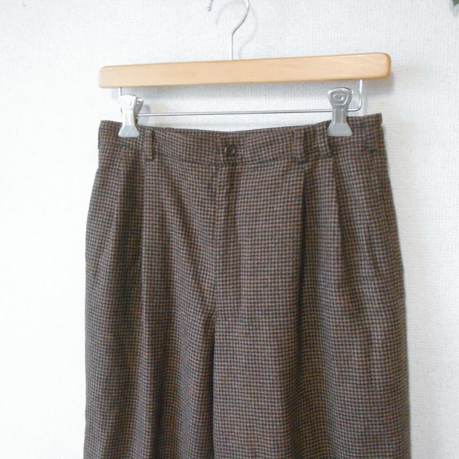 【未使用品】マドモアゼルノンノン　ウール100%ガウチョパンツ チャコールグレー 未使用品】マドモアゼルノンノン ウール100%ガウチョパンツ