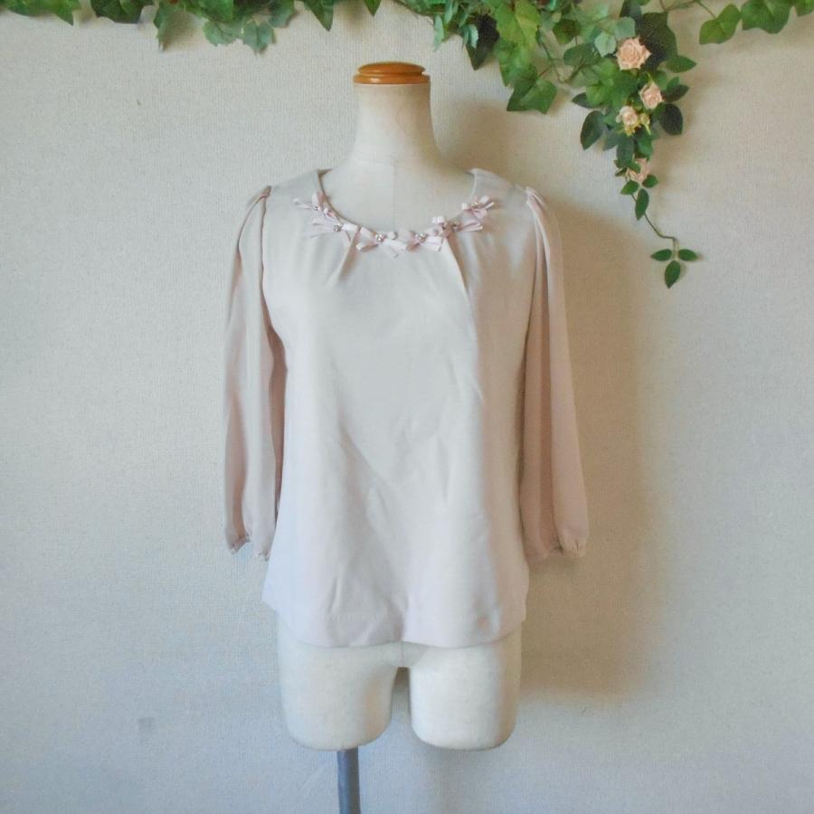 マーケット ウィルセレクション ビジュー付き トップス ブラウス 七分