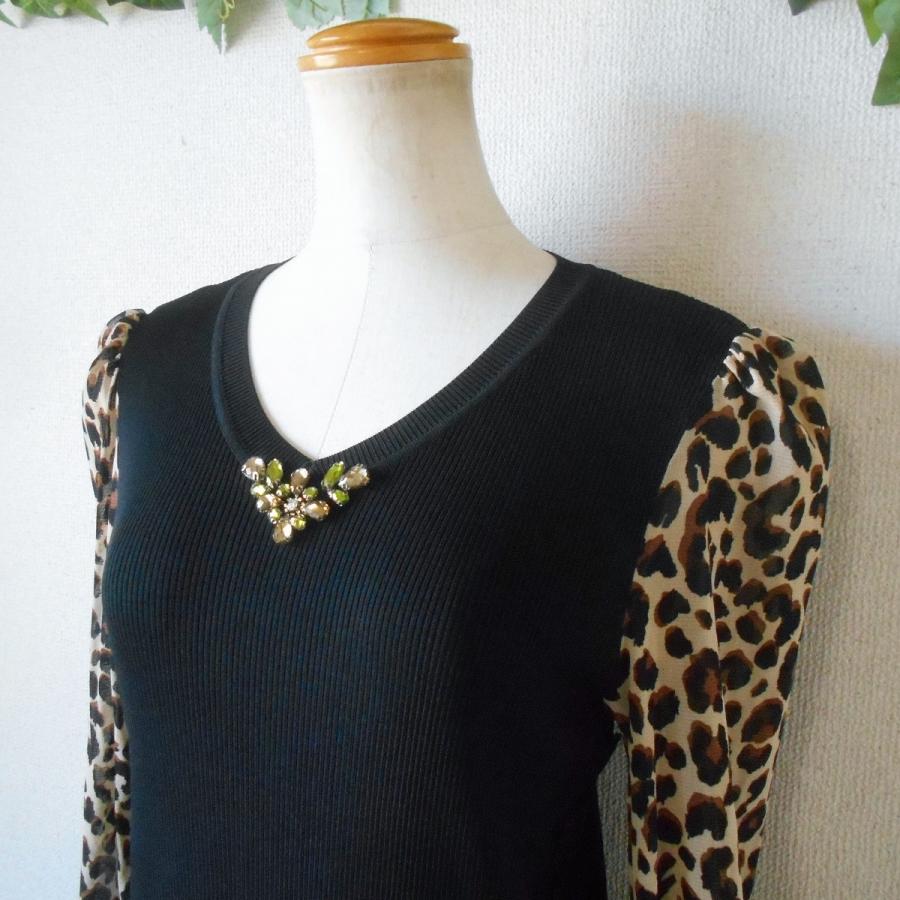 美品 スーパービューティー SUPERBEAUTY 春 夏 秋 セーター ビジュー