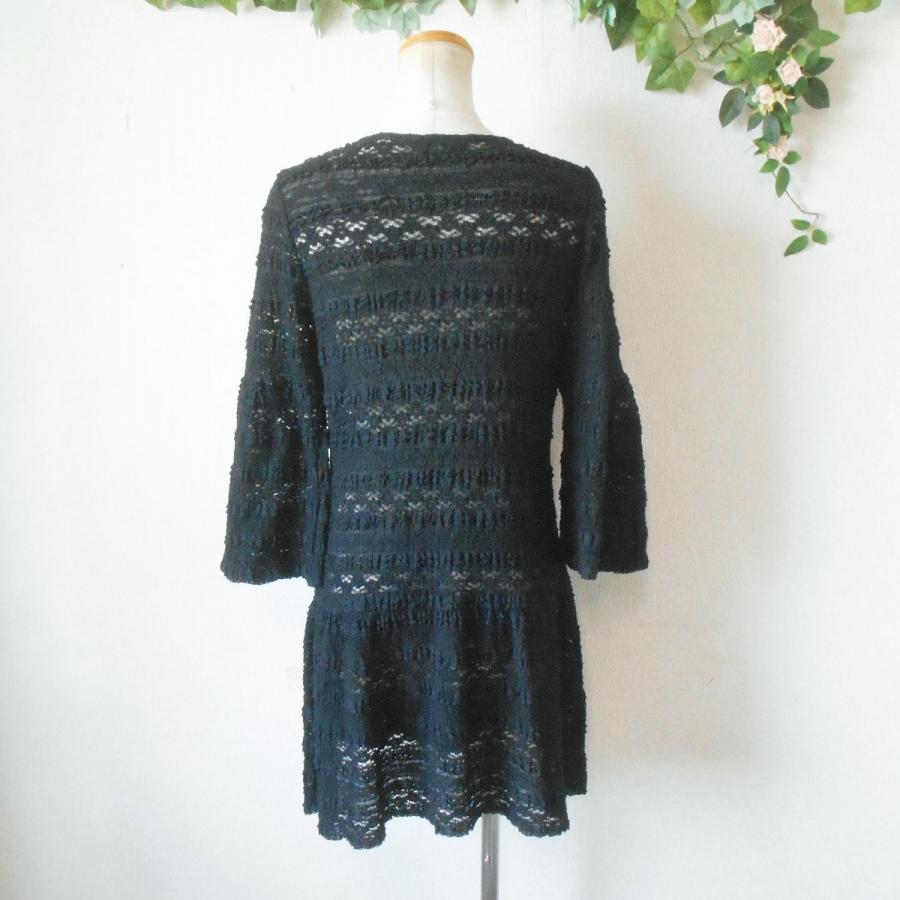 INGEBORG 白ライン黒レース柄チュニック未使用品 INGEBORG 白ライン黒レース柄チュニック未使用品