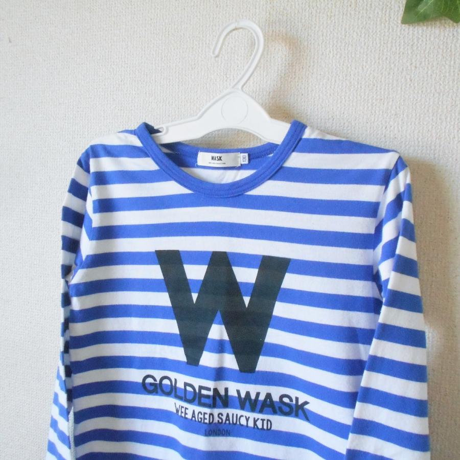 ワスク WASK Tシャツ 長袖 130cm ボーダー キッズ 男の子｜mamapocket4976｜03