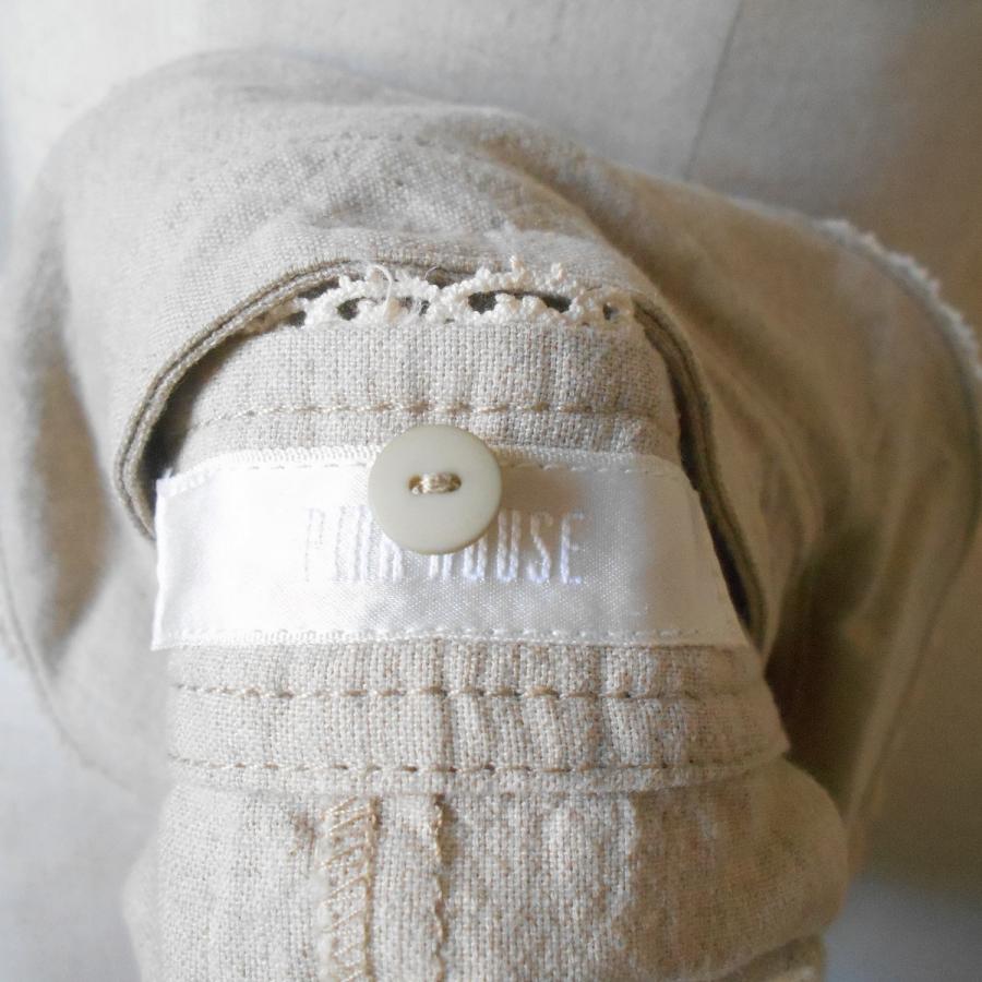 ピンクハウス PINKHOUSE 2Way ワンピース ジャケット 麻 混 5分袖 