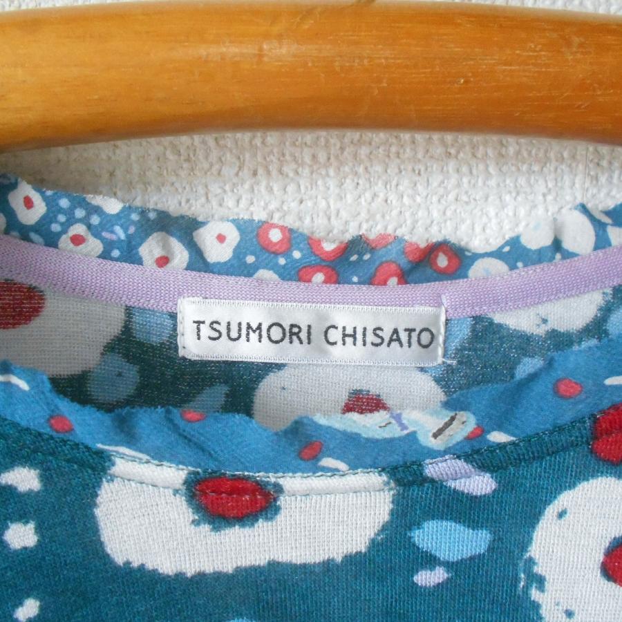 TSUMORI CHISATO ニット TSUMORI CHISATO ツモリチサト リネントップス ニット 長袖 赤
