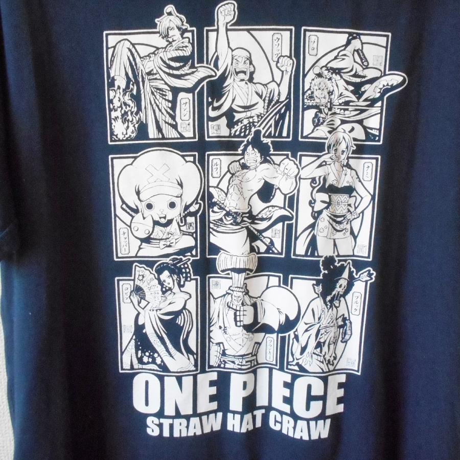 ワンピース ONE PIECE メンズ 用Tシャツ 紺 LL 株グレイス