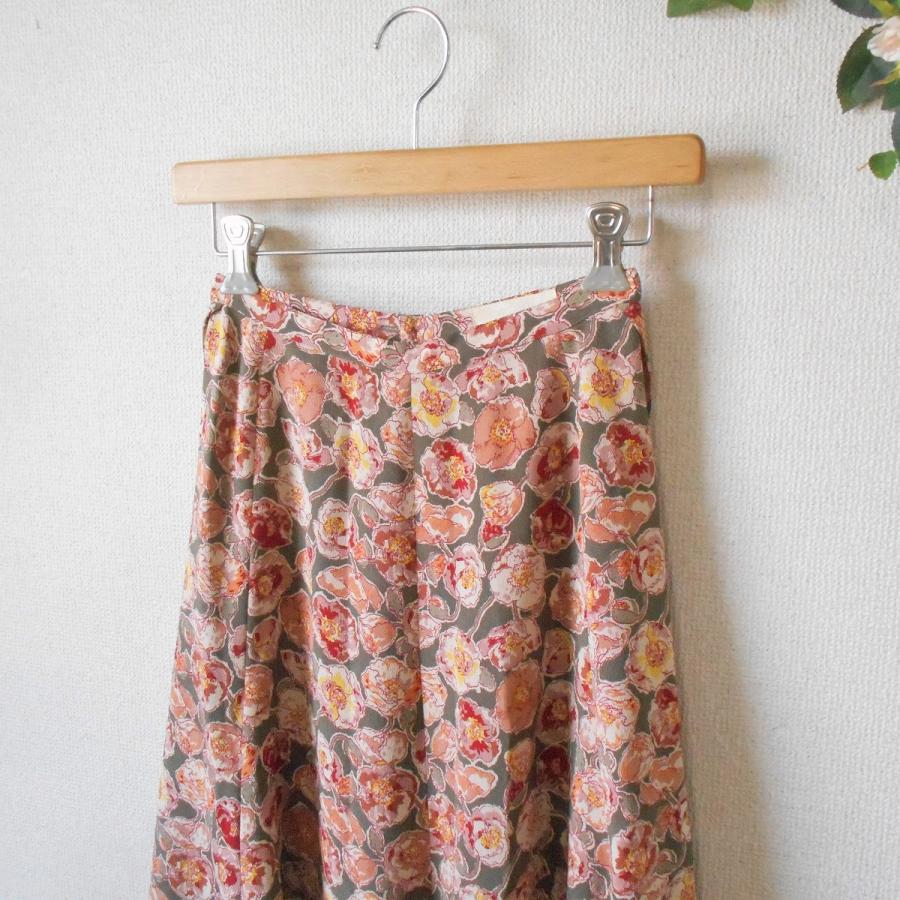 PINK HOUSE（ピンクハウス） スカート ちりめん 生地 使用 花柄 ロング