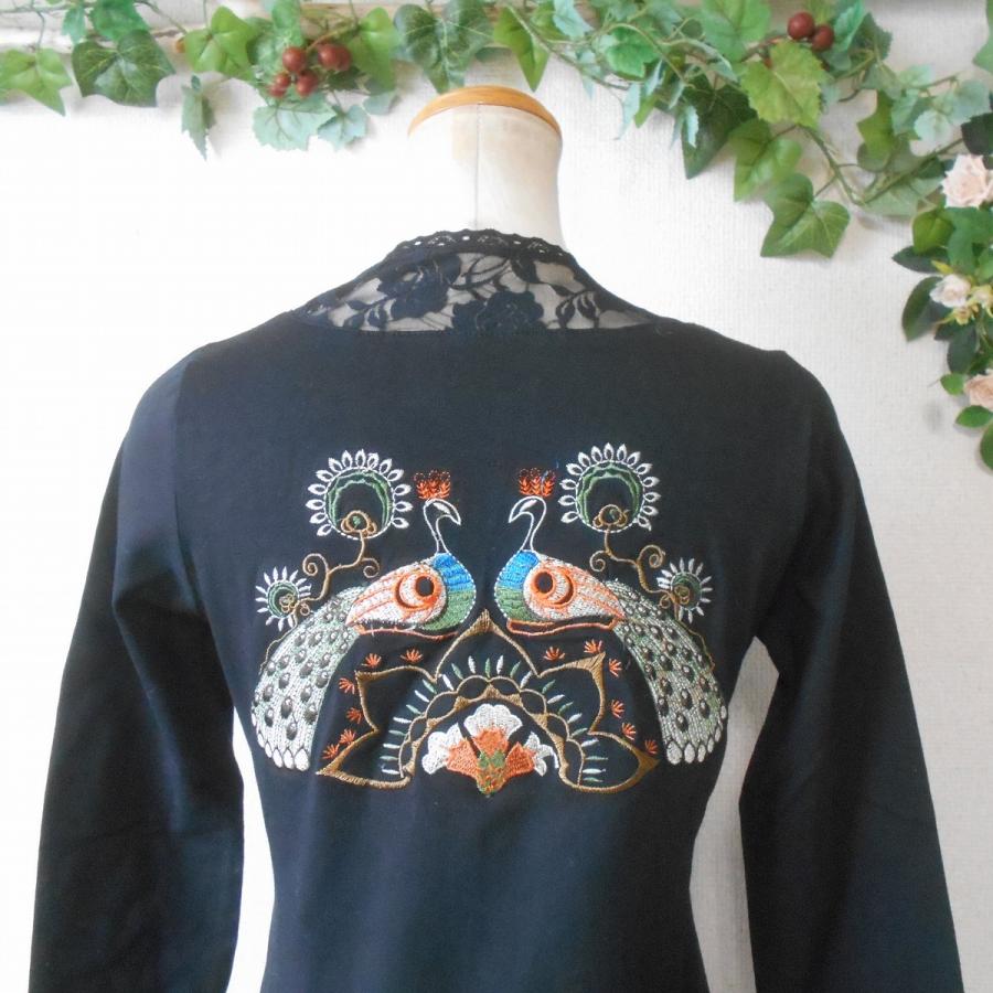 ブラック ロゴ刺繍 長袖カットソー M 01221003955_2.jpg