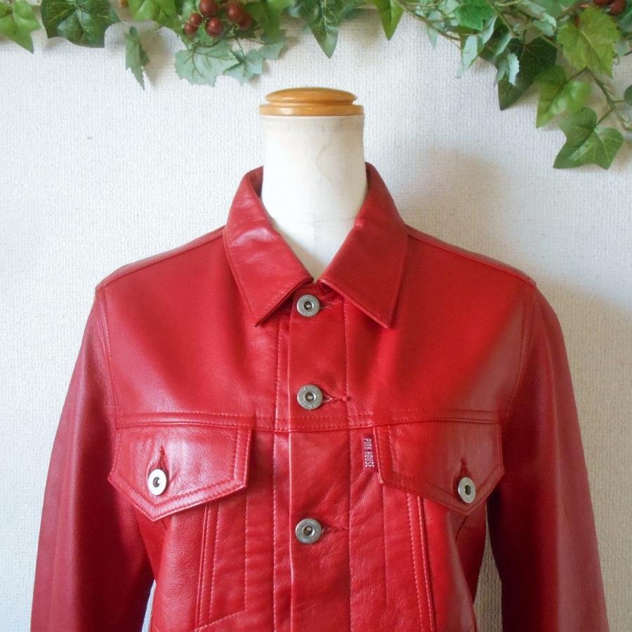 PINK HOUSE ピンクハウス PINKHOUSE レザー ジャケット ブルゾン PINK HOUSE ピンクハウス PINKHOUSE レザー ジャケット ブルゾン