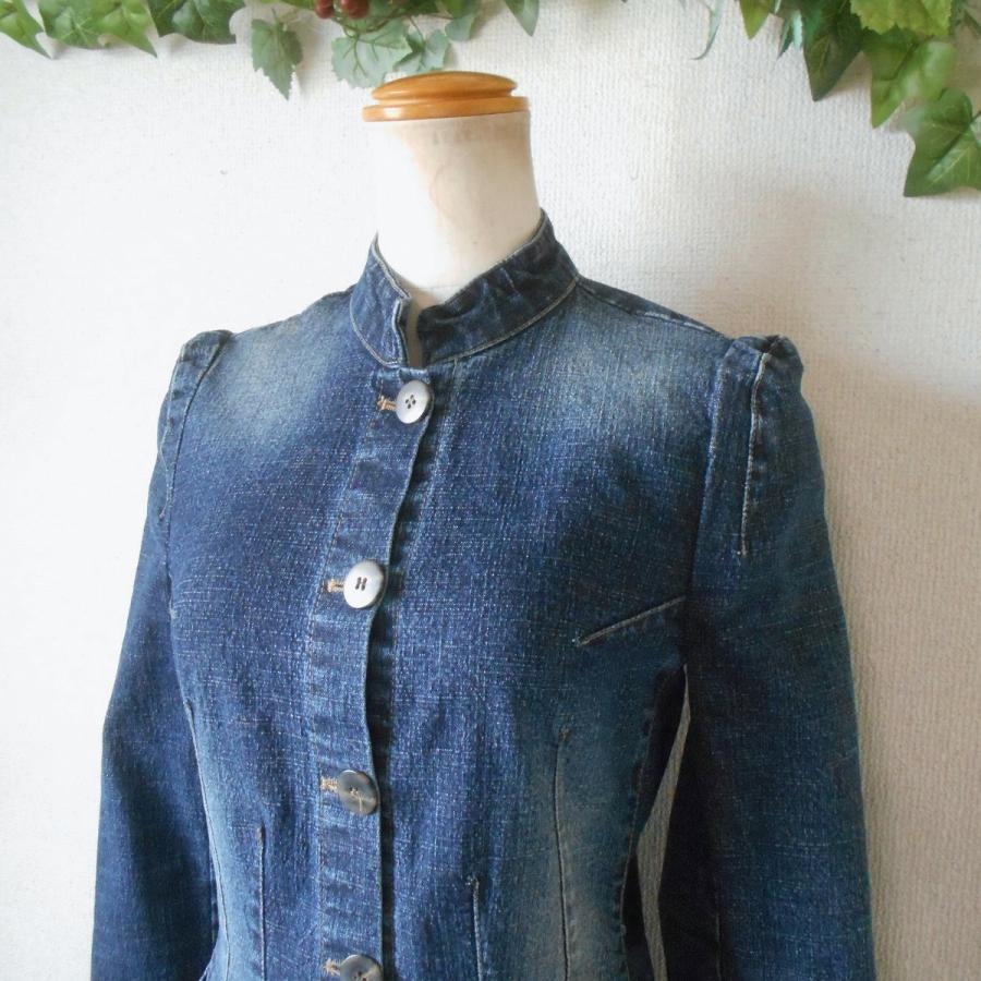 fais dodo ジャケット レディース S ストレッチ デニム スタンド