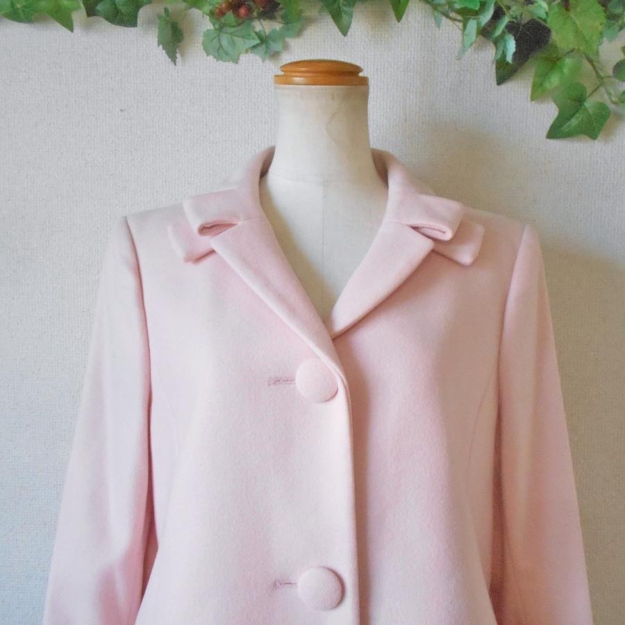 美品　red VALENTINO ロングコート　Aライン ベージュピンク 美品 red VALENTINO ロングコート Aライン ベージュピンク