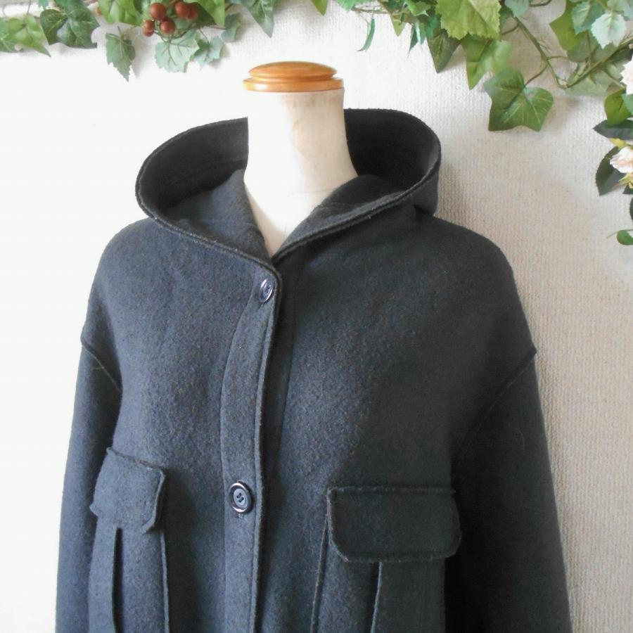 クチューム QTUME ロング コート レディース 38 ブルーベル 日本製