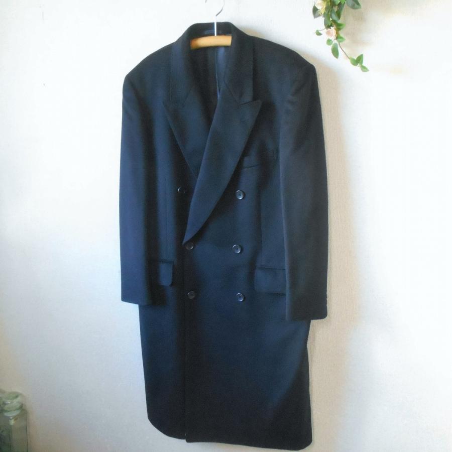 APPLAUSIVE COLLECTION ピュア カシミヤ 100% メンズ LL コート 黒 