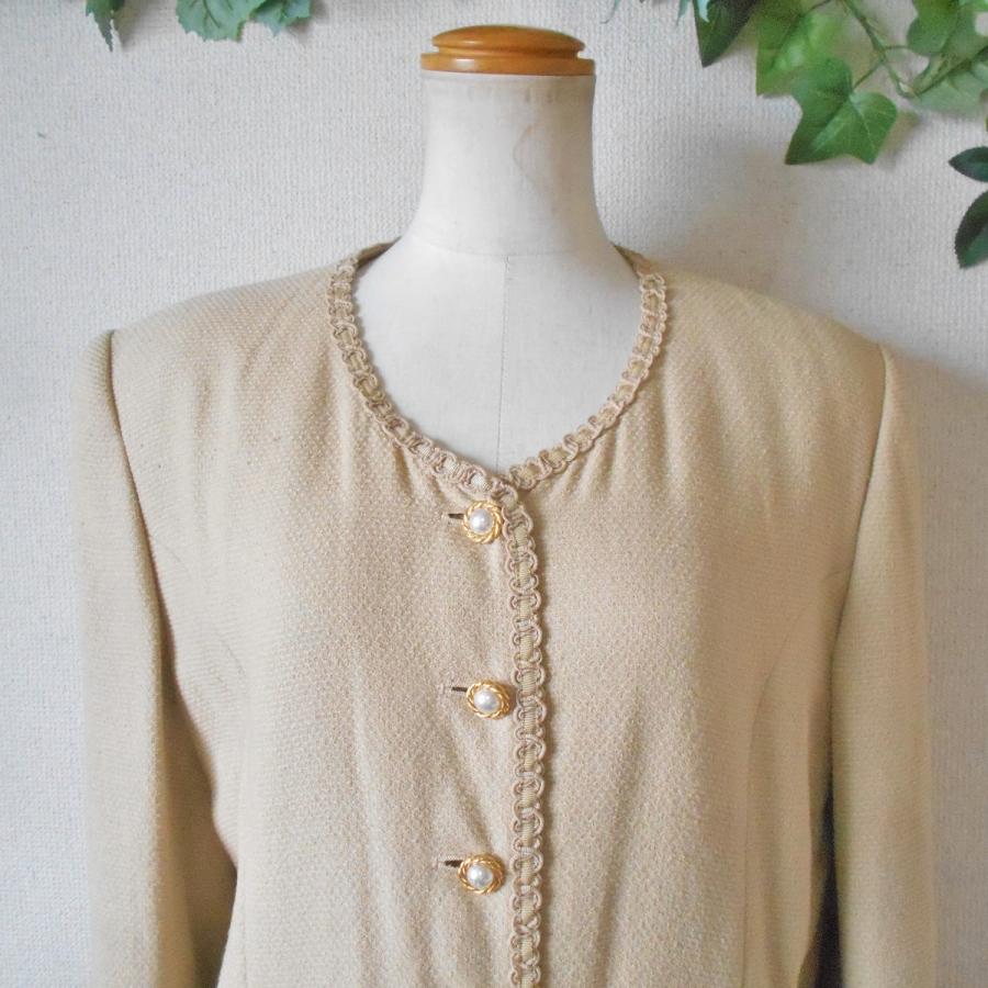 INGEBORG（インゲボルグ） ノーカラー ジャケット チェーン 付き