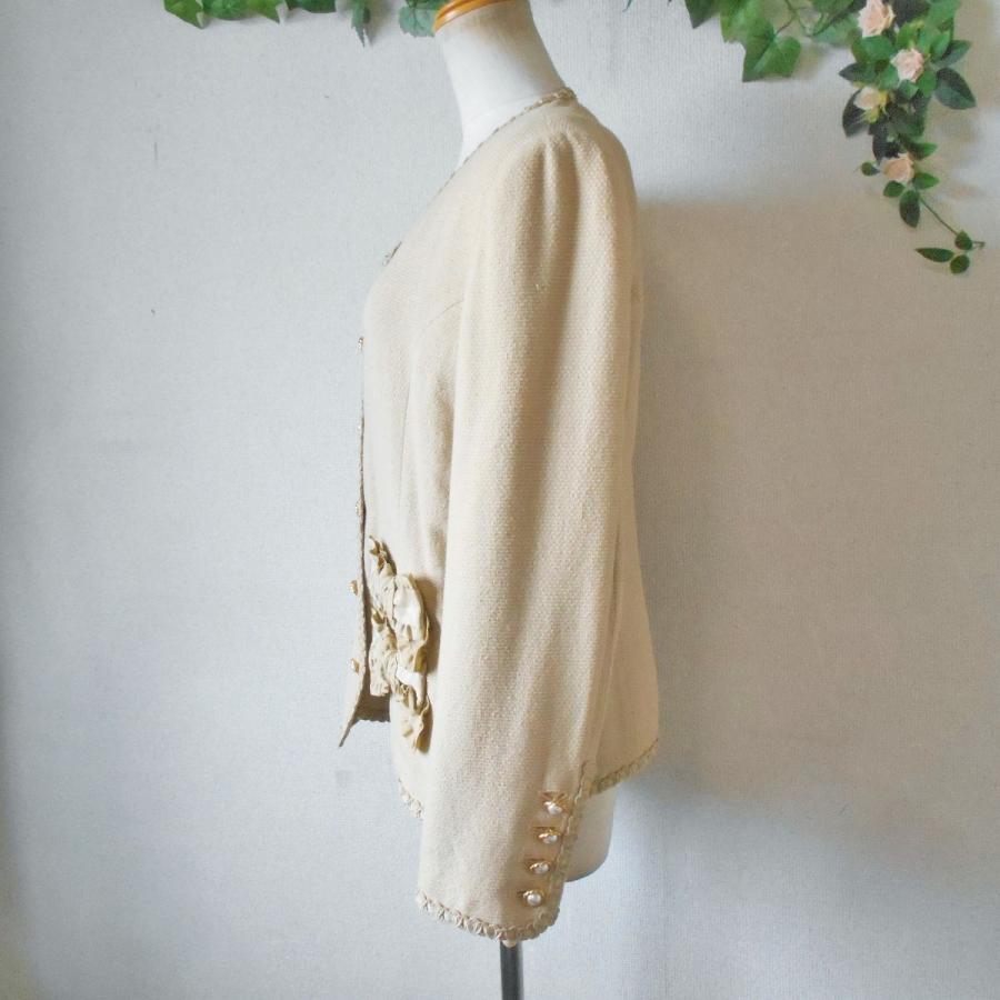 INGEBORG（インゲボルグ） ノーカラー ジャケット チェーン 付き