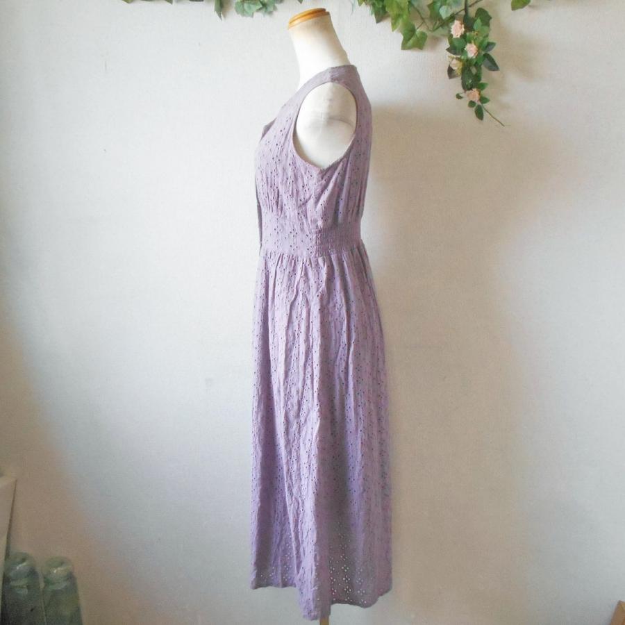 しまむら Plechur Ciel ワンピース カットワーク 刺繍 レディース M  