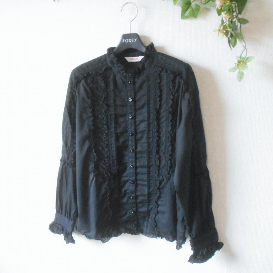 PINK HOUSE（ピンクハウス） スタンドカラー ブラウス ピンタック