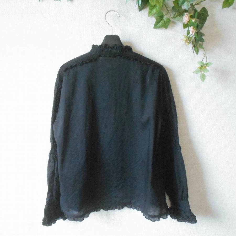 PINK HOUSE（ピンクハウス） スタンドカラー ブラウス ピンタック