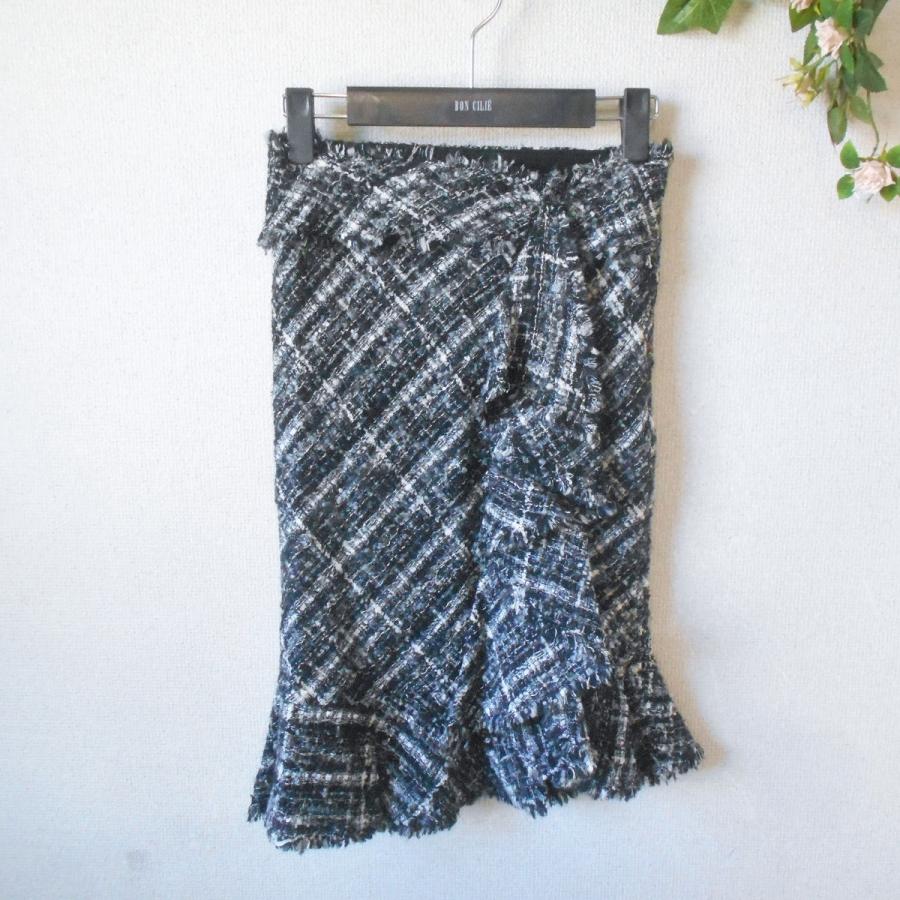 人気完売品】Viaggio Blu ツイードブラックS size