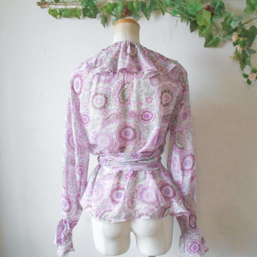 ungaro fever カシュクールラップドレス 40 （ブルーグレー 演奏会  