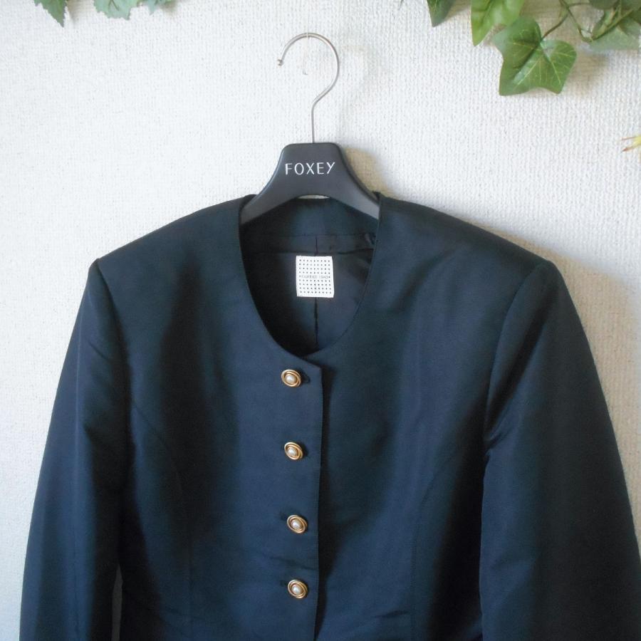 KANEKO ISAO（カネコイサオ） ノーカラー ジャケット 黒 リボン