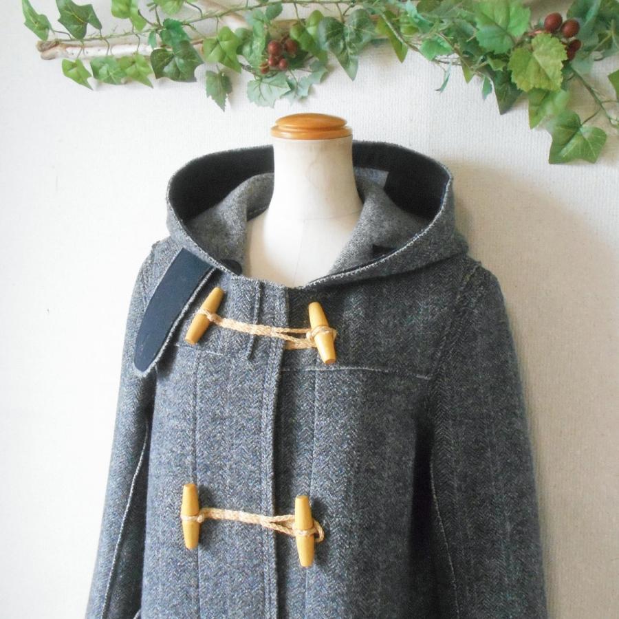 ★Studio Donegal【アイルランド製】フーデッドフリンジウールコート ヴァージンウールツイード フーデッドコート｜トゥモローランド 公式通販