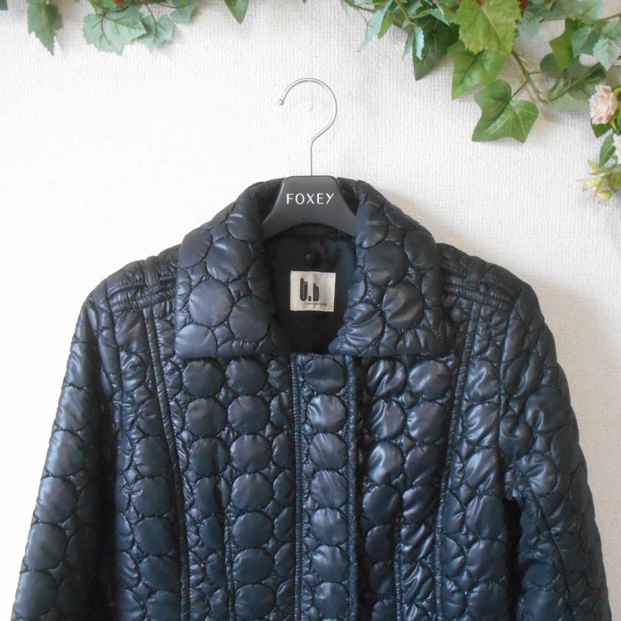 柄入りセンソユニコの黒コート 慈雨 センソユニコ ロングコート ジャガード 総柄 ウール 40 スタンド