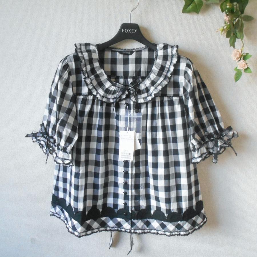 【ヴィンテージ】PINK HOUSE ピンクハウス ピンタック リボン ブラウス PINK HOUSE 新品 タグ付き 26400円 ピンクハウス ブラウス