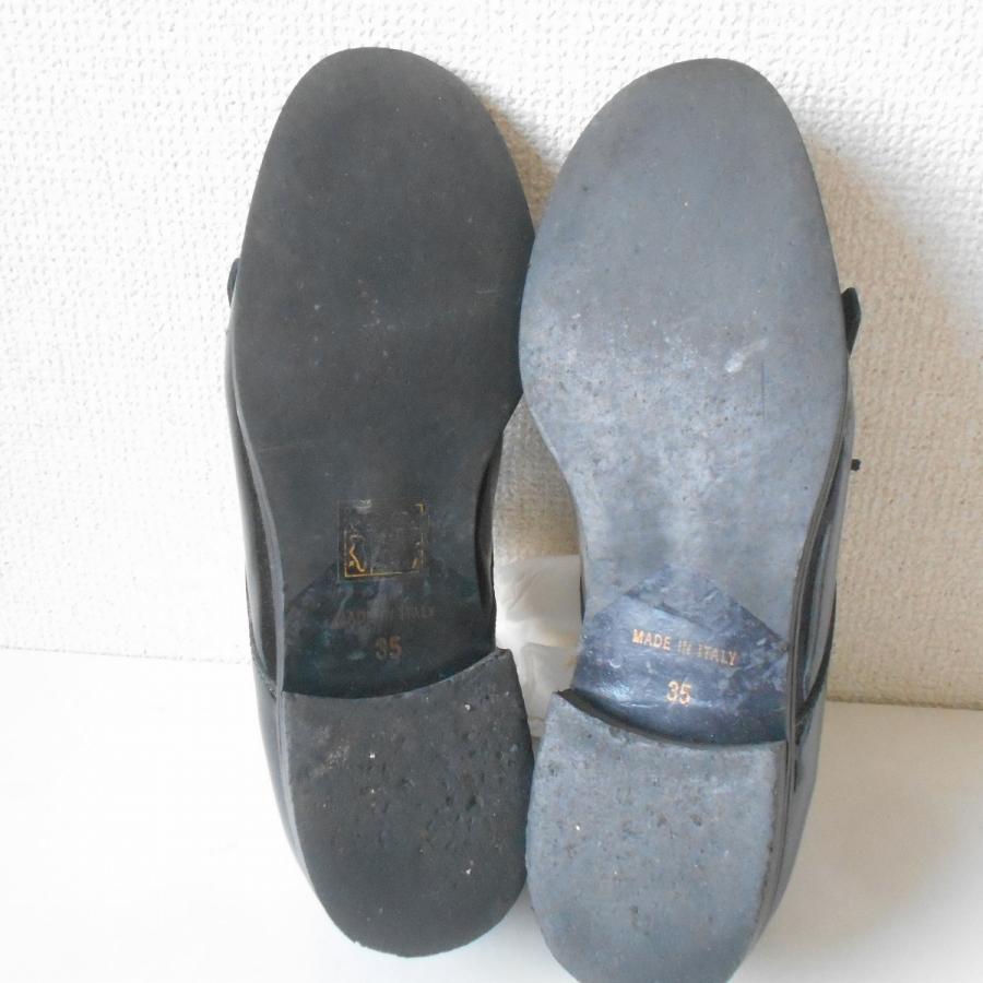 【美品】 インター ショシュール ローファー エナメル キルトローファー INTER-CHAUSSURES インター ショシュール エナメル キルト