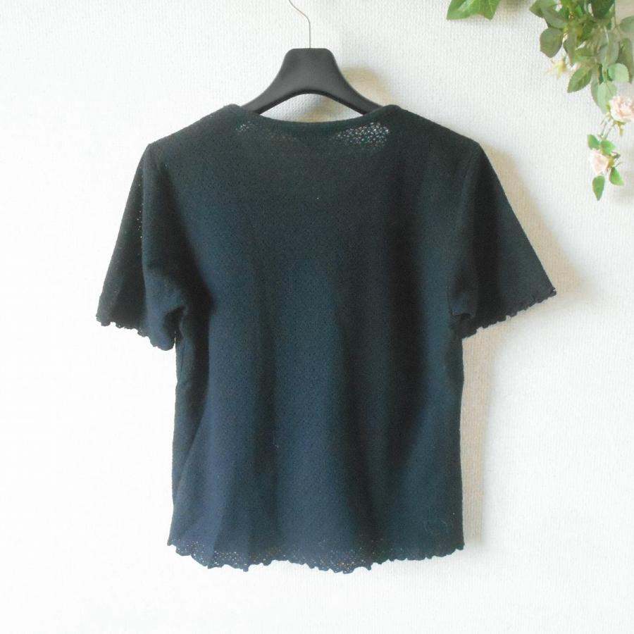 PINK HOUSE ピンクハウス カットソー レディース M 夏 黒 リボン PINK HOUSE ピンクハウス カットソー レディース M 夏 黒 リボン
