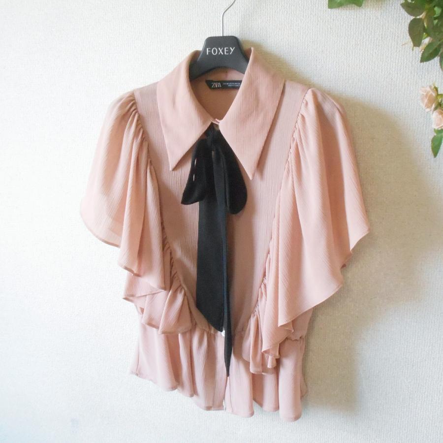 ZARA ぺプラムリボン　トップス ちょこむ on X: 