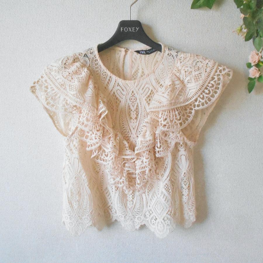 ZARA（ザラ） ブラウス 総レース レディース XS 夏 ノースリーブ