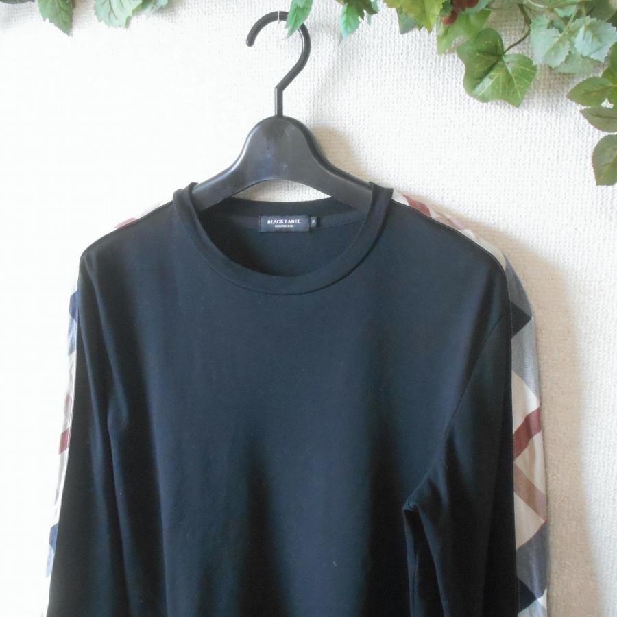 イチ　　 ブラックレーベル　クレストブリッジ　長袖カットソー　M ブラック BLACK LABEL CRESTBRIDGE ブラックレーベル クレストブリッジ 長袖 T